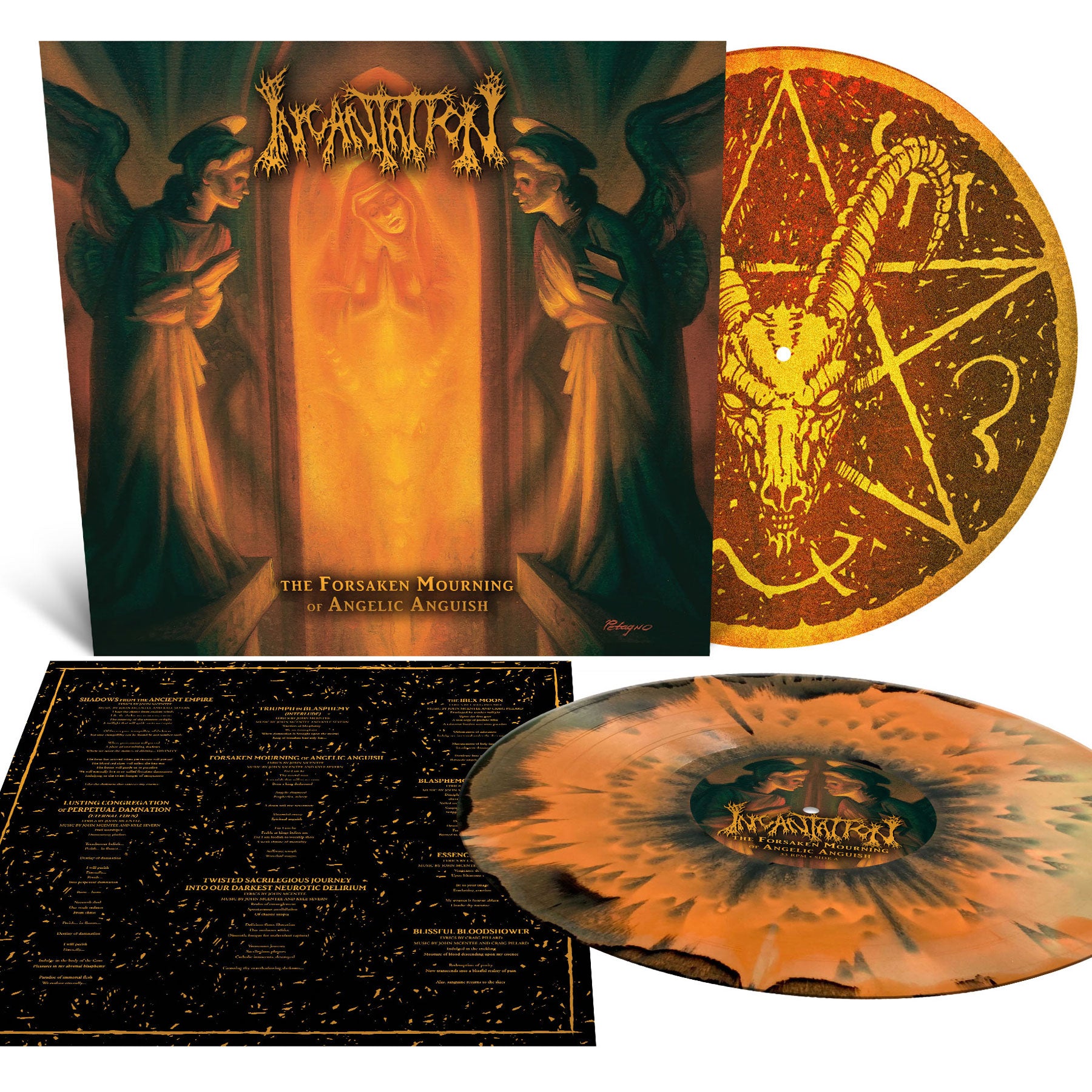 Incantation "The Forsaken Mourning Of Angelic Anguish LP + Slipmat Deluxe Pack" Bundle